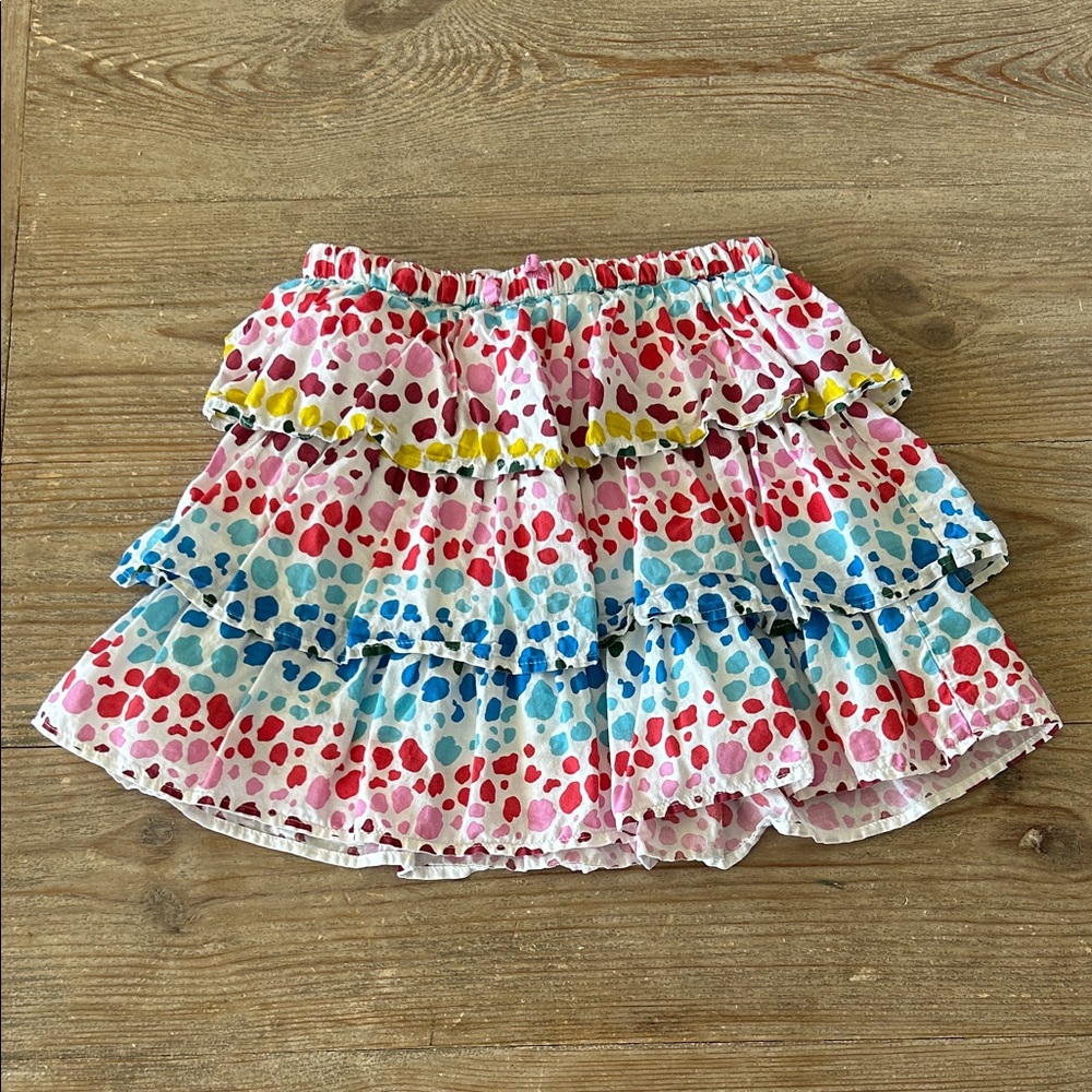 Mini Boden Rainbow Leopard Girls Skirt